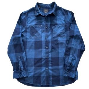 Jachs New York Classic Fit Blue/Black Soft Plaid Flannel Shirt